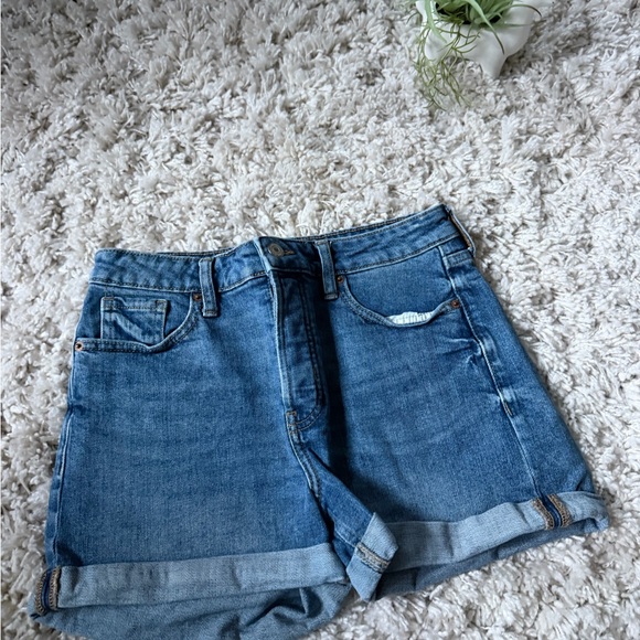 Old Navy Pants - Old Navy Og straight high waisted a thick roll up vintage dark blue Denim Shorts